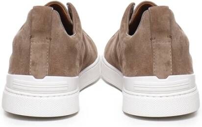 Ermenegildo Zegna Bruine Suède Sneakers Brown Heren