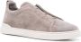 Ermenegildo Zegna Suède Veterschoenen met Gestikte Profielen Gray Heren - Thumbnail 3