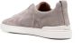 Ermenegildo Zegna Suède Veterschoenen met Gestikte Profielen Gray Heren - Thumbnail 4
