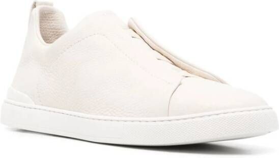 Ermenegildo Zegna Triple Stitch Sneakers Wit Heren