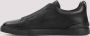 Ermenegildo Zegna Zwarte Hertenleren Instap Sneakers Black Heren - Thumbnail 2