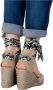 Espadrilles Leren Hakken Schoenen Lente Zomer Collectie Gray Dames - Thumbnail 5