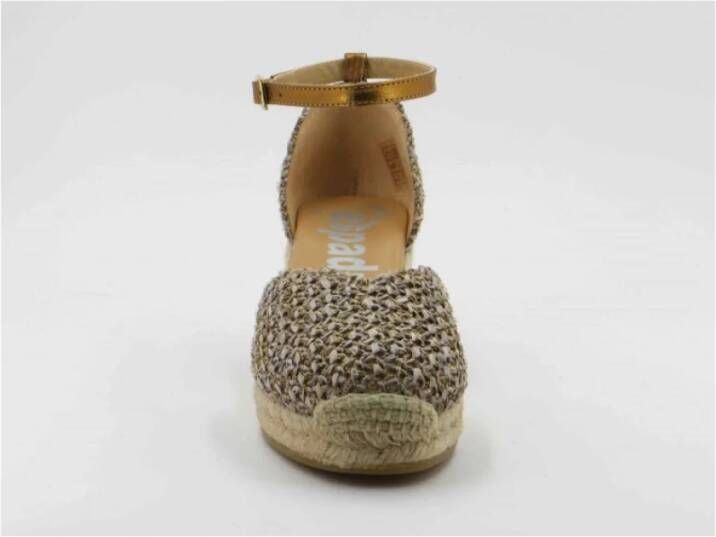 Espadrilles Raffia Sandalen met Enkelband