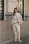 Estro Dames Beige & Wit Velours & Leren Lage Sneakers Er00112595 Multicolor Dames - Thumbnail 2