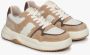 Estro Dames Beige & Wit Velours & Leren Lage Sneakers Er00112595 Multicolor Dames - Thumbnail 3