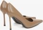 Estro Beige Hoge Hakken Pumps voor Dames gemaakt van Echt Leer Beige Dames - Thumbnail 5
