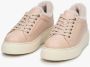 Estro Dames Beige Leren & Bont Lage Sneakers voor Winter Er00112117 Beige Dames - Thumbnail 3