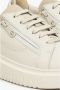 Estro Dames Beige Leren Lage Sneakers met een Decoratieve Rits Er00112644 Beige Dames - Thumbnail 6