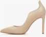Estro Dames Beige Leren Geschulpte Hoge Hakken Beige Dames - Thumbnail 2