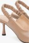 Estro Beige Leren Slingback Pumps voor Vrouwen - Thumbnail 2