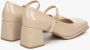 Estro Dames Beige Mary Jane Pumps gemaakt van Echt Lakleer Er00114678 Beige Dames - Thumbnail 5