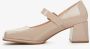 Estro Dames Beige Mary Jane Pumps gemaakt van Patent Echt Leer Er00114168 Beige Dames - Thumbnail 3