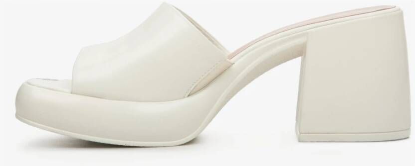 Estro Dames Licht Beige Slip On Platform Hoge Hak Muiltjes Er00112881 Beige Dames