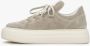 Estro Beige Velours Platform Sneakers Beige Dames - Thumbnail 3