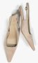 Estro Beige Velours Slingback Pumps met Lage Hak - Thumbnail 2