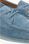 Estro Blauwe Loafers van Velours in Nautische Stijl met Vetersluiting - Thumbnail 2