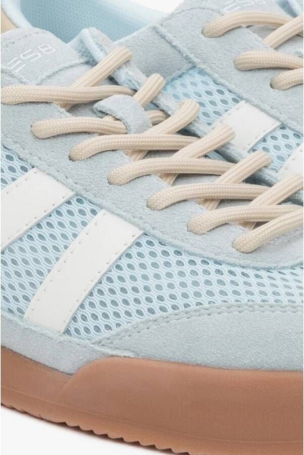 Estro Blauwe Velours Sneakers voor Dames met Ademende Mesh ES8 Er00116893