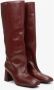 Estro Dames Oversized Laarzen gemaakt van Bourgondisch Echt Leer Er00114318 Red Dames - Thumbnail 3