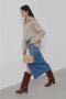 Estro Dames Oversized Laarzen gemaakt van Bourgondisch Echt Leer Er00114318 Red Dames - Thumbnail 4