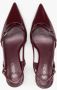Estro Bourgondisch leren slingback lage hak pumps voor dames Red Dames - Thumbnail 4