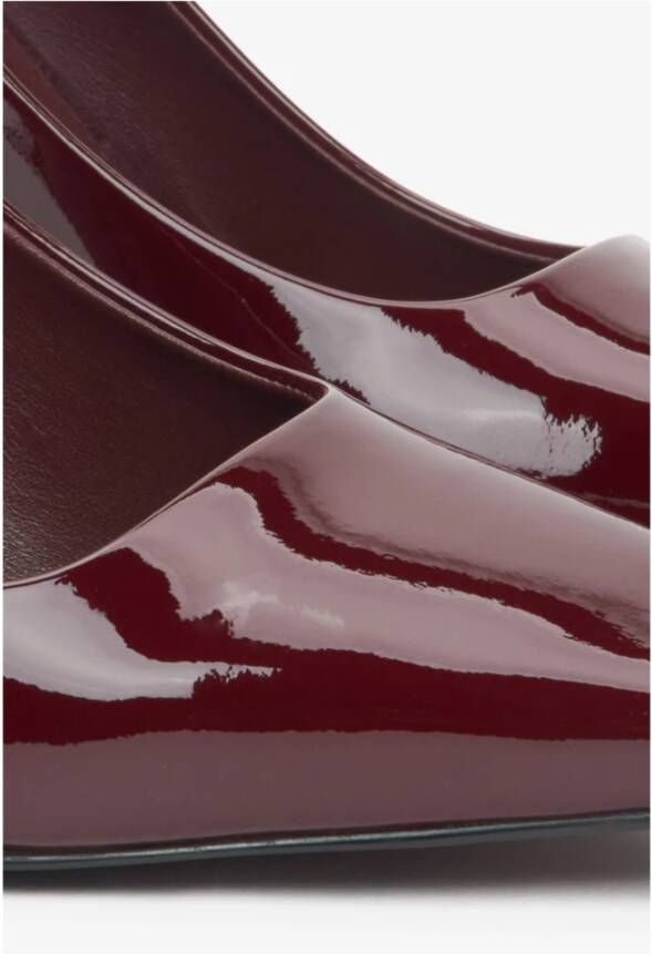 Estro Bourgondische Hoge Hakken Pumps voor Dames gemaakt van Lakleer Red Dames