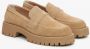 Estro Bruine Chunky Sole Velours Loafers Brown Dames - Thumbnail 3