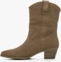 Estro Dames Bruine Laag Uitgesneden Cowboy Laarzen gemaakt van Echt Suède Er00114335 Brown Dames - Thumbnail 3