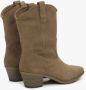 Estro Dames Bruine Laag Uitgesneden Cowboy Laarzen gemaakt van Echt Suède Er00114335 Brown Dames - Thumbnail 4
