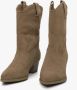 Estro Dames Bruine Laag Uitgesneden Cowboy Laarzen gemaakt van Echt Suède Er00114335 Brown Dames - Thumbnail 5