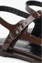 Estro Bruine Lakleren Sandalen voor Dames met Dunne Bandjes - Thumbnail 2