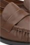 Estro Bruine leren loafers met decoratieve plooien - Thumbnail 2