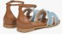 Estro Dames Bruin Leren Sandalen met een Denim Inzet Er00115478 Multicolor Dames - Thumbnail 4