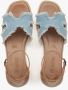 Estro Dames Bruin Leren Sandalen met een Denim Inzet Er00115478 Multicolor Dames - Thumbnail 5