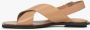 Estro Dames Bruin Leren Sandalen met Zachte Banden Er00114731 Brown Dames - Thumbnail 2