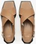 Estro Dames Bruin Leren Sandalen met Zachte Banden Er00114731 Brown Dames - Thumbnail 5