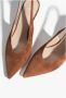 Estro Bruine Velours Slingback Pumps - Thumbnail 2