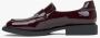 Estro Burgundy Loafers voor dames gemaakt van Patent Echt Leer Red Dames - Thumbnail 2