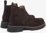 Estro Dames Donkerbruine Chelsea-laarzen gemaakt van Premium Italiaans Echt Velours Brown Dames - Thumbnail 5