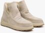 Estro Dames Sand Beige Snowboots met Suède & Echt Bont Beige Dames - Thumbnail 2