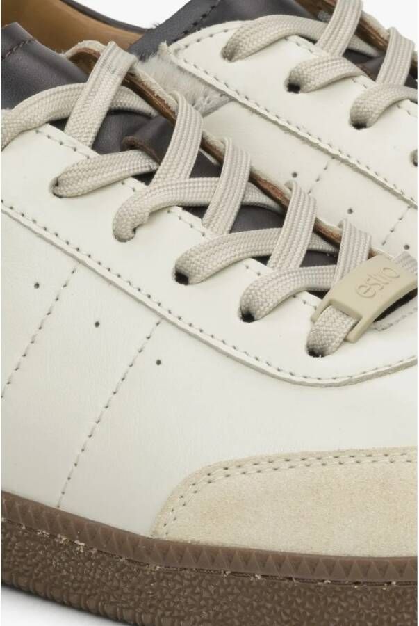 Estro Dames Beige Animal Print Sneakers gemaakt van Italiaans Echt Leer Er00114893 Multicolor Dames
