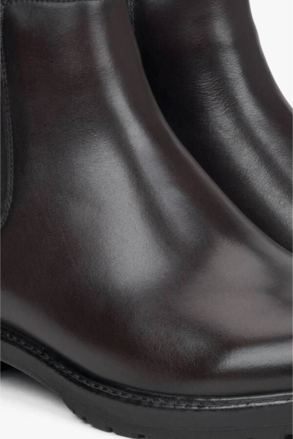 Estro Donkerbruine Klassieke Chelsea Boots