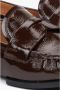 Estro Donkerbruine loafers voor dames gemaakt van patent echt leer - Thumbnail 2