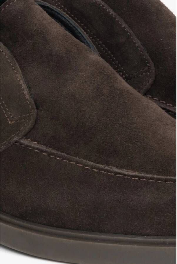 Estro Donkerbruine Loafers Brown Heren
