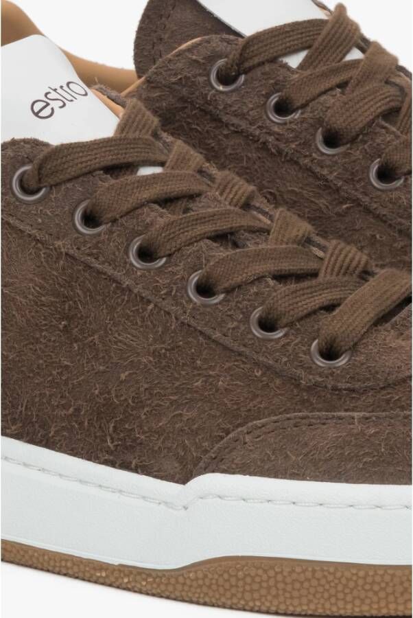 Estro Donkerbruine Sneakers