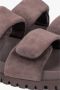 Estro Donkerbruine Velours Slippers - Thumbnail 2