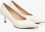 Estro Dames Melkachtig-Beige Echt Leren Pumps met Puntige Neus Er00115098 Beige Dames - Thumbnail 3