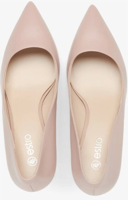 Estro Beige Pumps met Puntige Neus Er00115851 Beige Dames