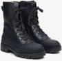 Estro Dames Zwarte Leren Enkellaarsjes met Decoratieve Vetersluiting Er00113556 Black Dames - Thumbnail 2