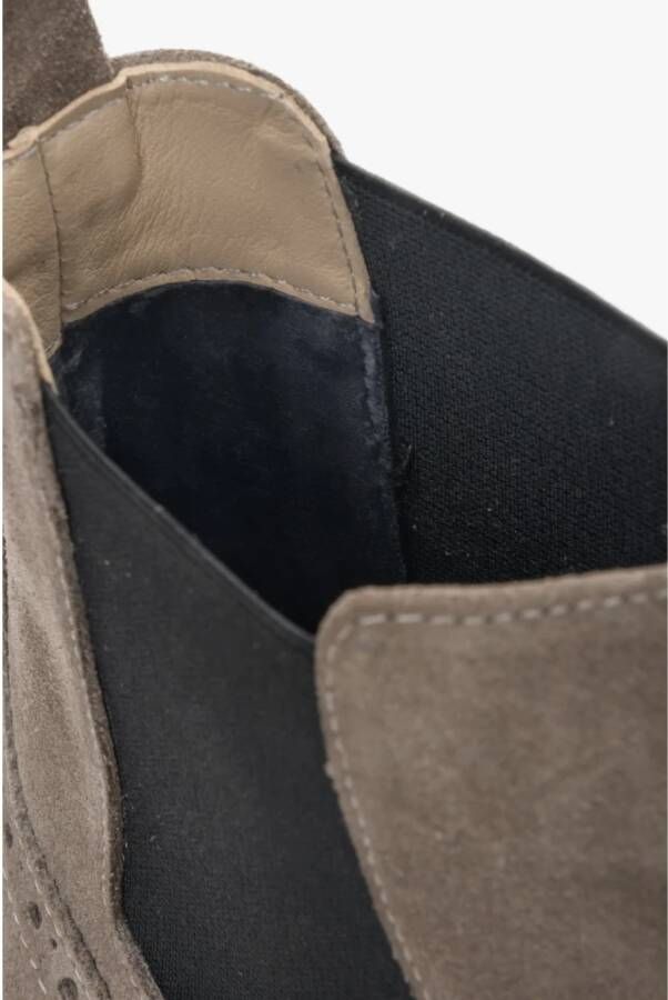Estro Grijs & Bruine Chelsea Boots