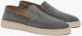 Estro Grijze loafers voor heren gemaakt van premium Italiaans echt velours Gray Heren - Thumbnail 2
